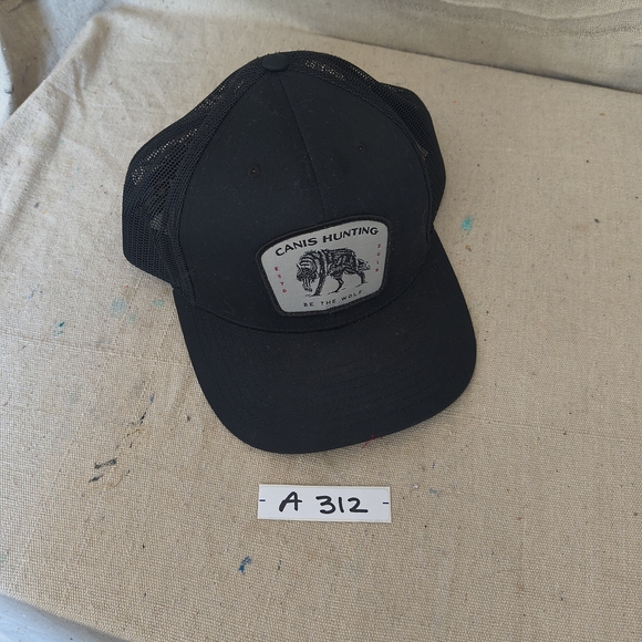 Canis Black Adjustable Hunting Trucker Hat - Picture 5 of 5